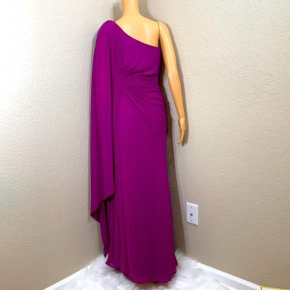 Alfabeta Evening Maxi Dress Fuchsia Color Size 2 - Picture 3 of 12